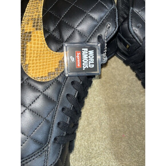 Nike Sb Zoom Blazer Mid Qs Dv5078-001 Size 13 Black Snakeskin Supreme Collab main image 4